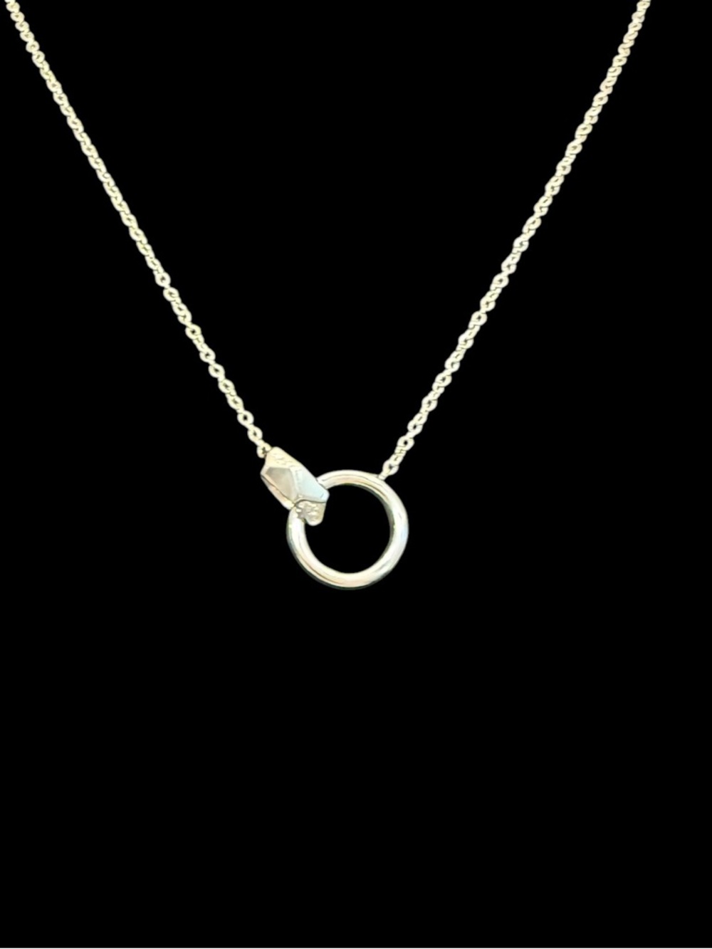 J24. Stainless Steel & Zirconia Honeycomb Necklace - No Cancels